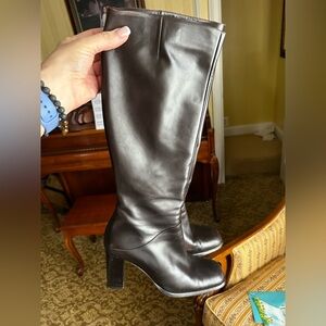 Vintage VIA SPIGA Brown  all Leather Knee-High Boots size 9.5